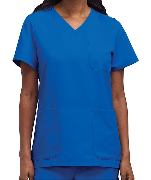 Hanes Women's V-Neck 3-Pocket Scrub Top