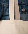 Medium Self-Fabric Handles Gusseted Canvas Tote Bag