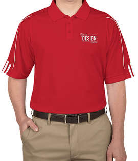 Adidas ClimaLite Three Stripe Performance Polo - Color: Power Red / White