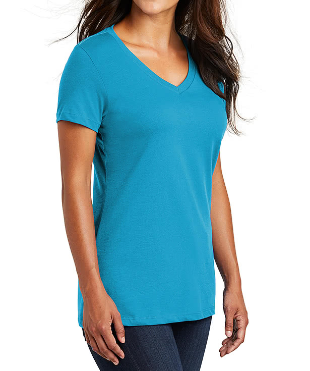 Custom District Women's Perfect Weight V-Neck T-shirt