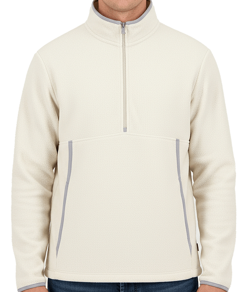 Augusta Chill Fleece 2.0 Recycled Half Zip Pullover in Oyster