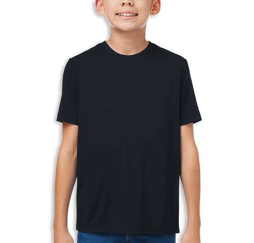 Core 365 Youth Capital UPF 50 Performance Shirt in Black