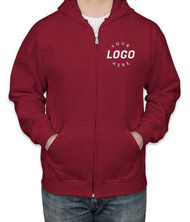 Gildan Midweight Zip Hoodie - Embroidered