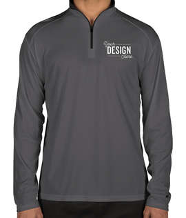 Badger Contrast Quarter Zip Performance Shirt - Color: Graphite / Black