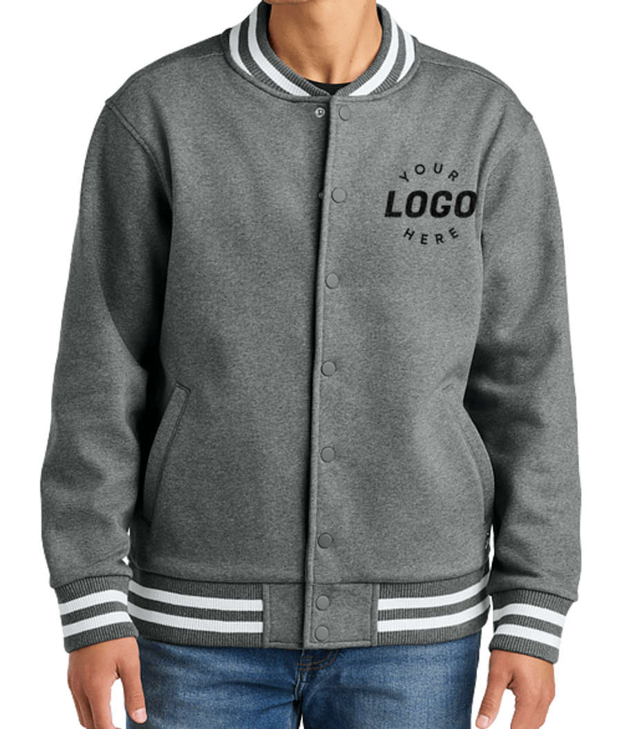 New Era Varsity Heavyweight Fleece Jacket in Grey Frost