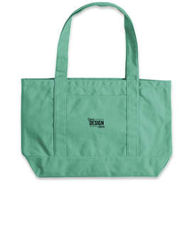 Embroidered Large Midweight Gusseted Pigment Dyed Boat Tote - Color: Seafoam Green