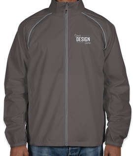 Elevate Egmont Packable Contrast Zipper Windbreaker - Color: Grey Storm / Steel Grey