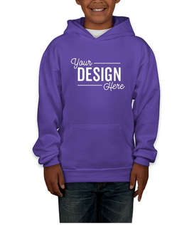 Hanes Youth EcoSmart 50/50 Pullover Hoodie - Color: Purple