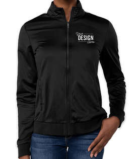 Sport-Tek Women's Tricot Track Jacket - Color: Black / White