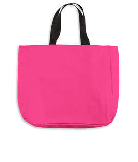 Port Authority Durable Side Pocket Poly Canvas Tote Bag - Color: Tropical Pink