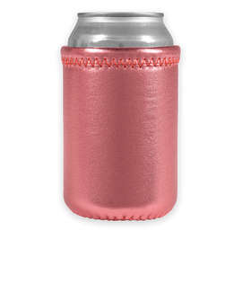 Metallic Neoprene Can Cooler - Color: Metallic Rose