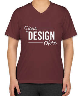 Team 365 Women's Zone V-Neck Performance Shirt - Color: Sport Dark Maroon