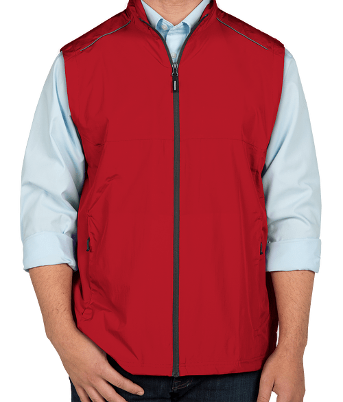 Core 365 Lightweight Reflective Vest - Printed in Classic Red