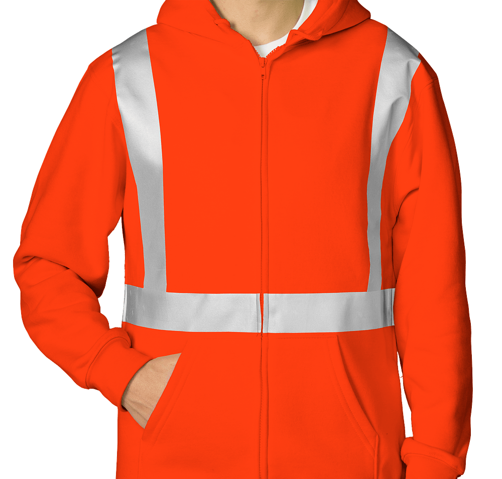 Bayside USA-Made Hi-Vis Zip Hoodie-default