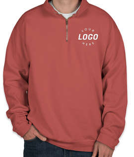 Comfort Colors Quarter Zip Sweatshirt - Color: Crimson