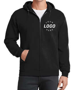 Port & Company Core Zip Hoodie - Color: Jet Black
