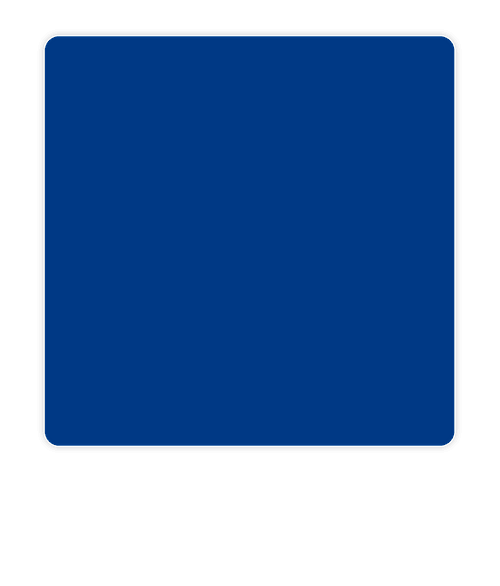 Full Color 3 in. Round Corner Square Sticker in Royal Blue 