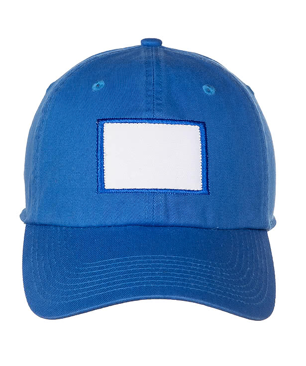 Ahead Largo Washed Twill Baseball Hat - White Rectangle Patch - Printed