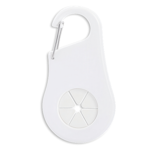 Clipper Carabiner Towel & Bottle Holder in White