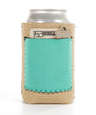 Burlap Can Cooler with Neoprene Pocket