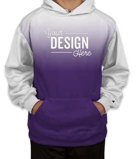 Badger Ombre Performance Pullover Hoodie - Color: Purple