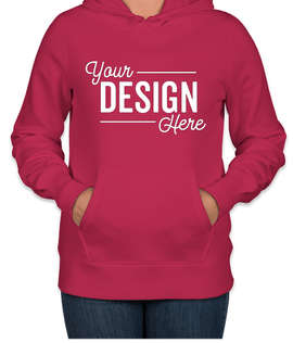 Sport-Tek Premium Women's Pullover Hoodie - Color: Pink Rush