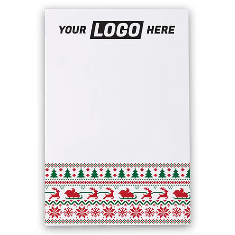 Full Color Souvenir 4"x6" Ugly Sweater Scratch Pad - 25 sheets/pad (Case of 250) in Ugly Sweater