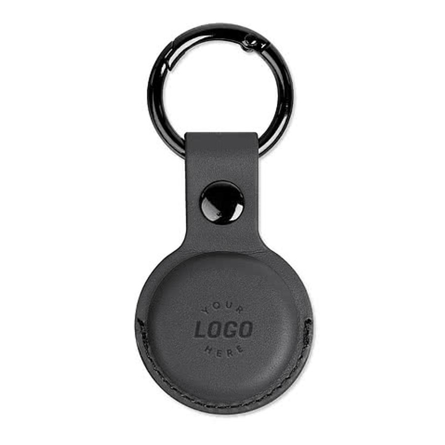 Debossed Tracksmart Remote Tracker Case Keychain in Black