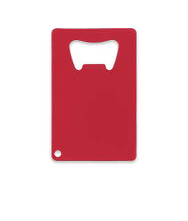Full Color Credit Card Shaped Bottle Opener - Color: Red