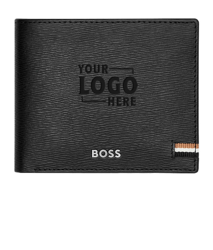 Debossed Hugo Boss Iconic Wallet in Black