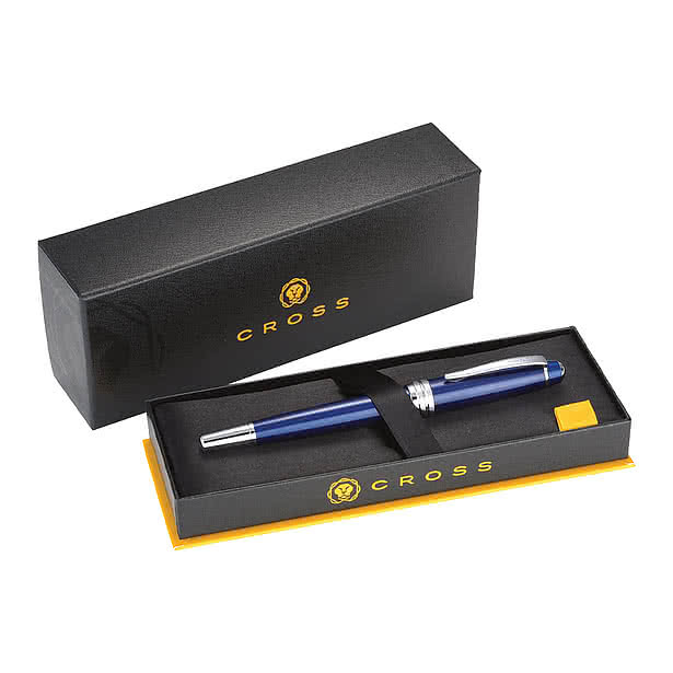 Cross Bailey Blue Lacquer Rollerball Gel Pen (black ink)