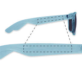 Solid Malibu Sunglasses - Color: Translucent Blue