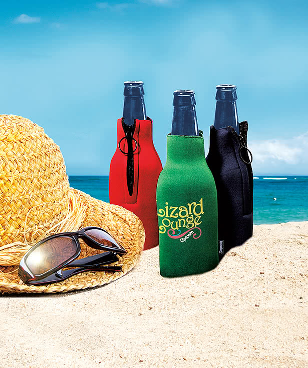 Full Color Koozie® Zipper Collapsible Bottle Cooler