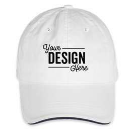 Bayside USA-Made Sandwich Bill Hat - Color: White / Navy