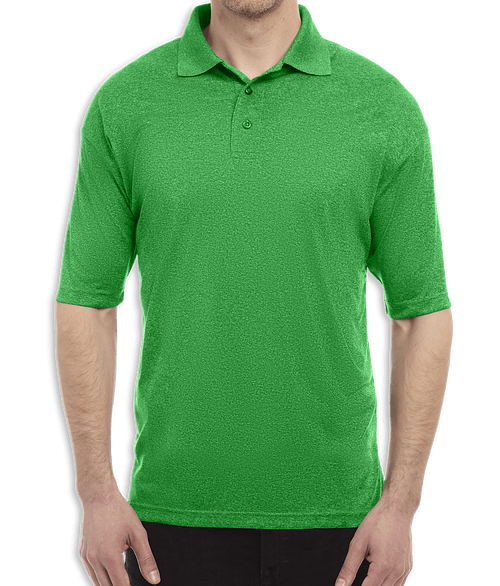 Blue Generation BLU-X-DRI Heathered Performance Polo - Embroidered in Heather Kelly