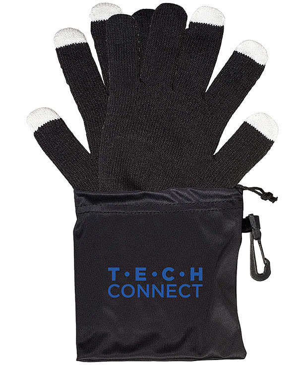 Touchscreen-Friendly Gloves with Pouch