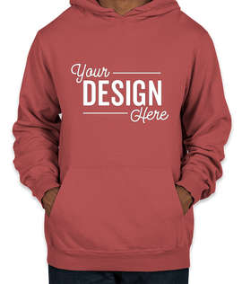 Port & Company Pigment Dyed Pullover Hoodie - Color: Red Rock
