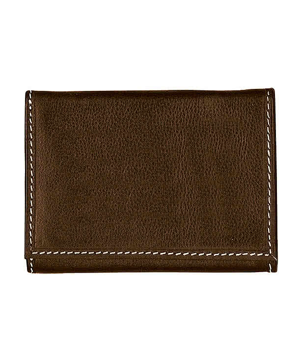 Debossed Andrew Philips Contrast Stitch Tri-Fold Wallet