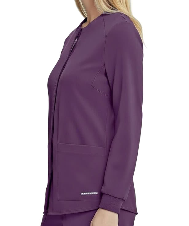 Skechers by Barco Women’s Stability Snap Front Recycled Warm-Up Scrub Jacket