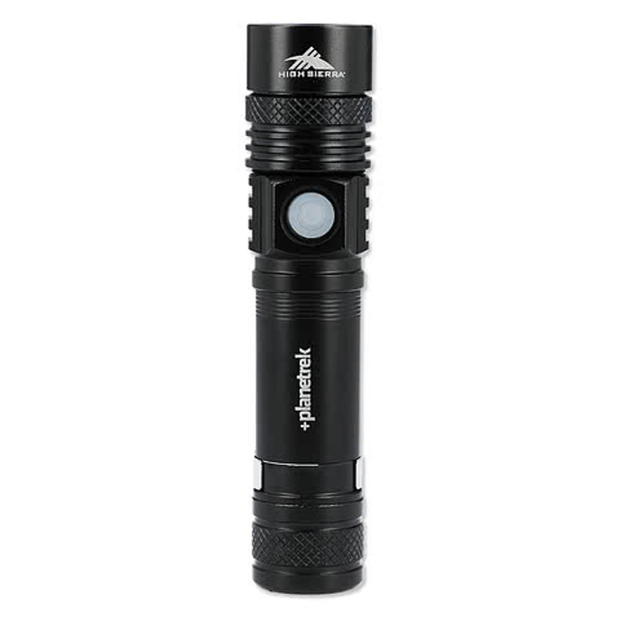 Laser Engraved High Sierra Rechargeable Eco LED Flashlight in Black