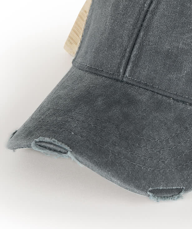 Adams Pigment Dyed Distressed Trucker Hat