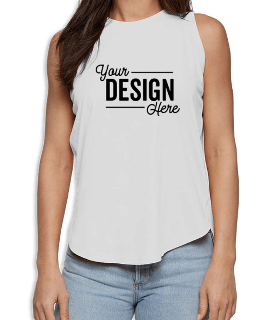 Live & Tell by LAT Women's Lightweight Fine Jersey Tank in White