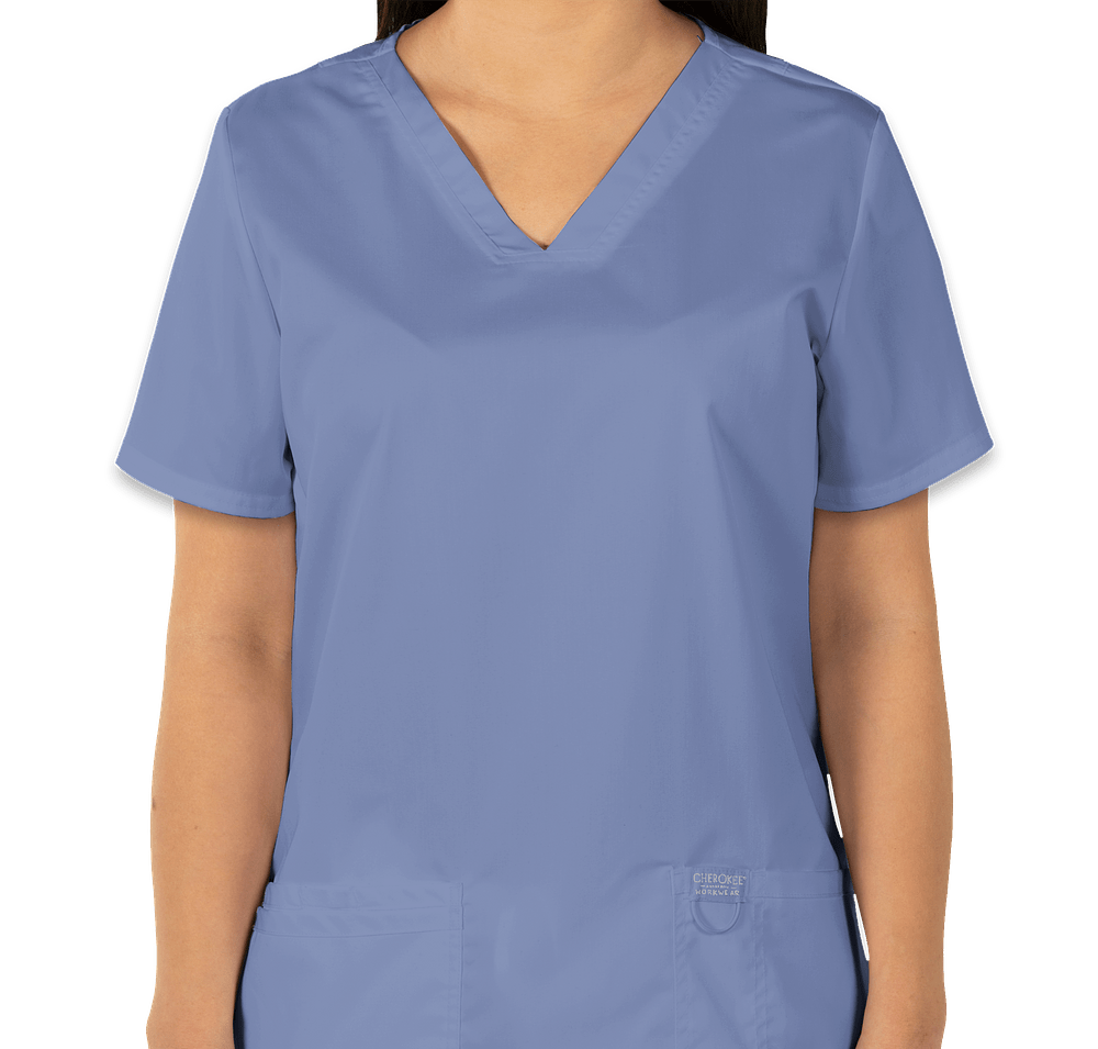 Cherokee Workwear Revolution Women's V-Neck Scrub Top - Embroidered-default