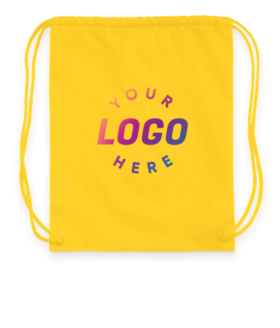 Multicolor Drawstring Bag in Bright Yellow