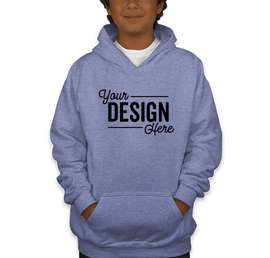 Gildan Youth Midweight 50/50 Pullover Hoodie - Color: Heather Sport Royal