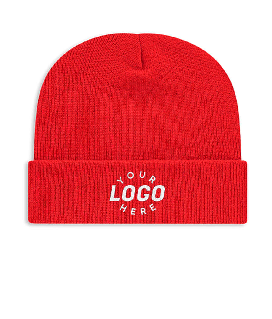 Cap America Tompkin Knit Cuff Beanie in Red