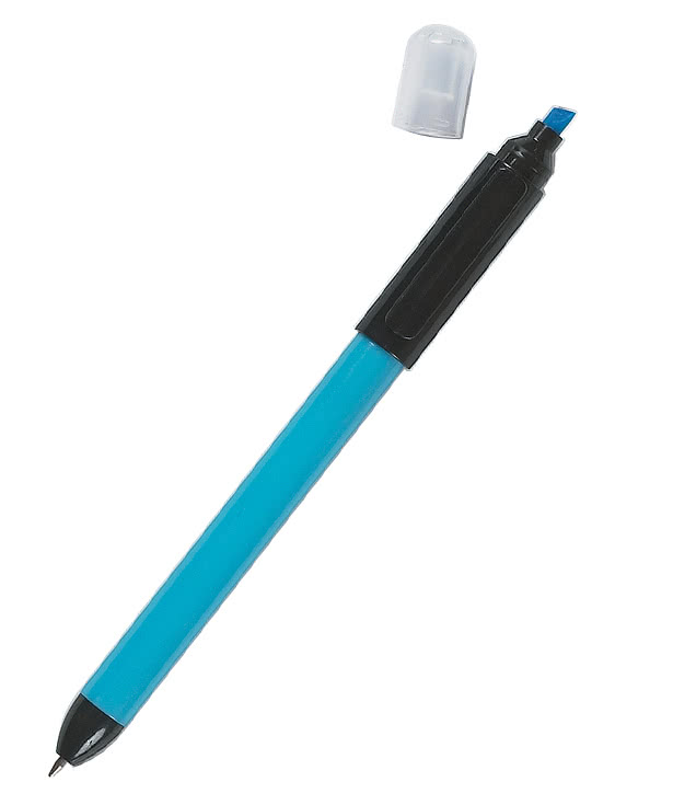 Twin-Write Highlighter Ballpoint Pen (black ink)