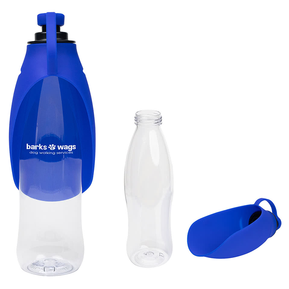 21 oz. Recycled Pet Water Bottle & Dispensing Bowl