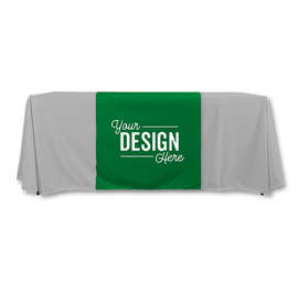 Full Color 7.5' Table Runner - Color: Kelly Green