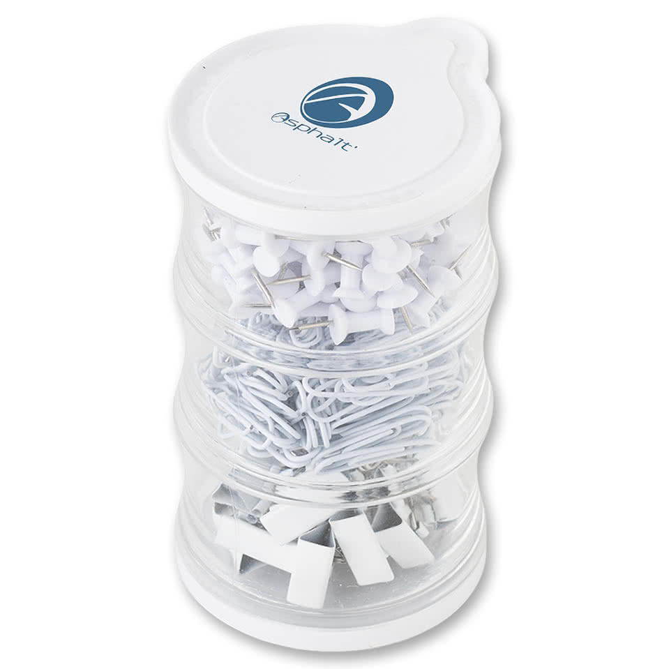 Tower of Clips and Push Pins